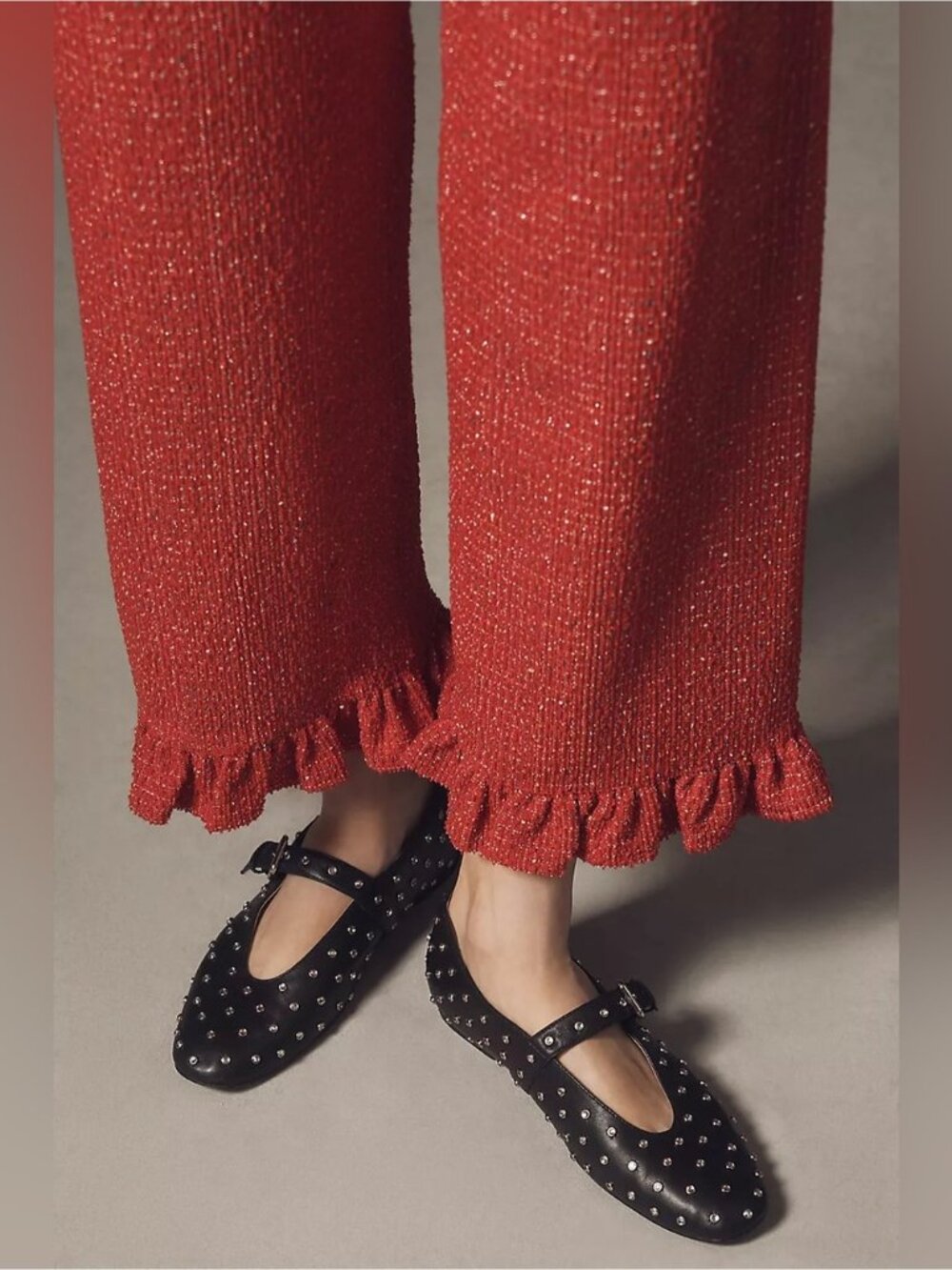 NWT Size 30 -The Colette Crop Tweed Ruffle-Hem Trousers by Maeve (US$ 158) - Picture 9 of 16